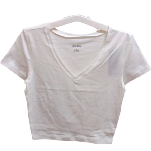 wild fable Tops - NWT Cropped T-Shirt Short Sleeve V-Neck - Wild Fable - S/M